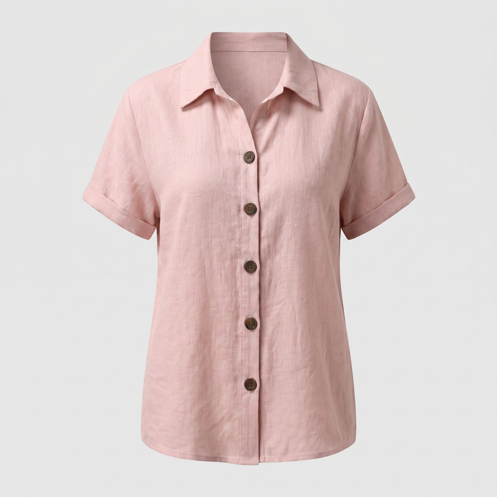 Luna | Classic and Versatile Women's Blouse with Short Sleeves