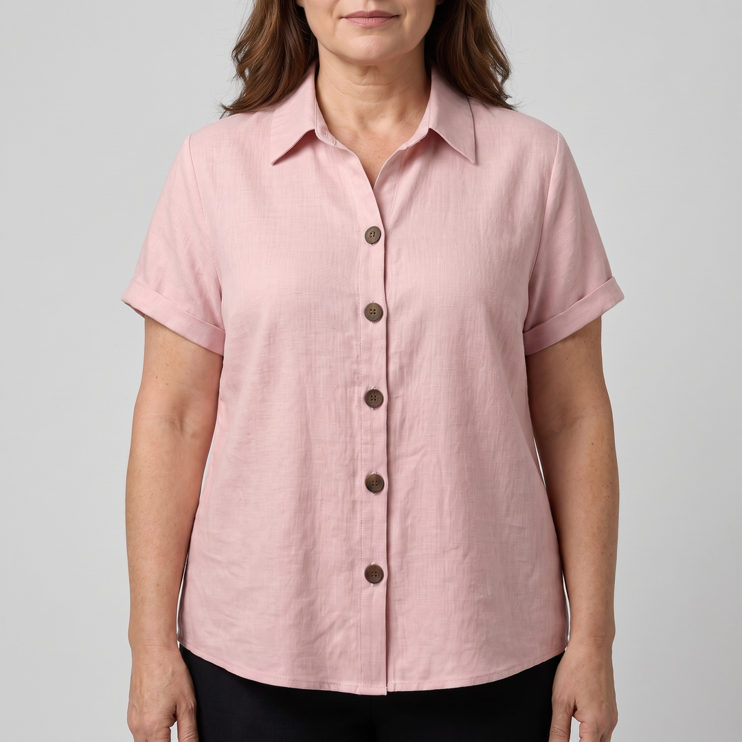 Luna | Classic and Versatile Women's Blouse with Short Sleeves