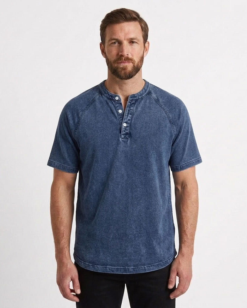 Vintage Henley T-Shirt For Men