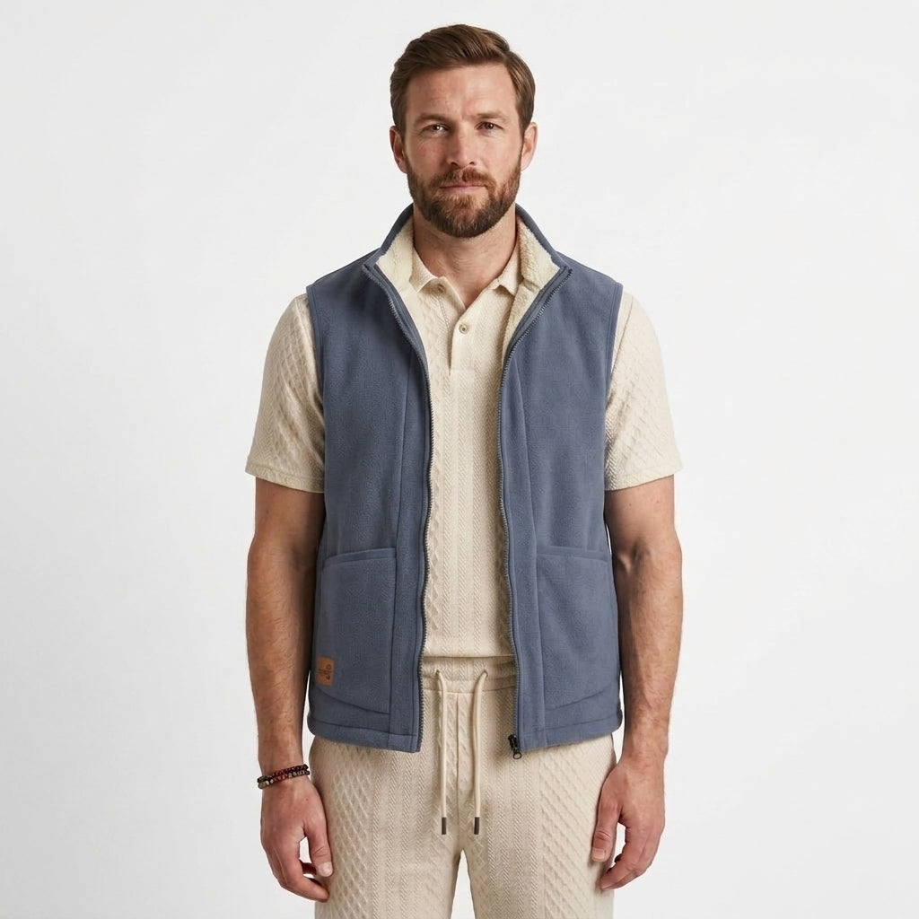 Fur-Lined Zip Gilet For Men