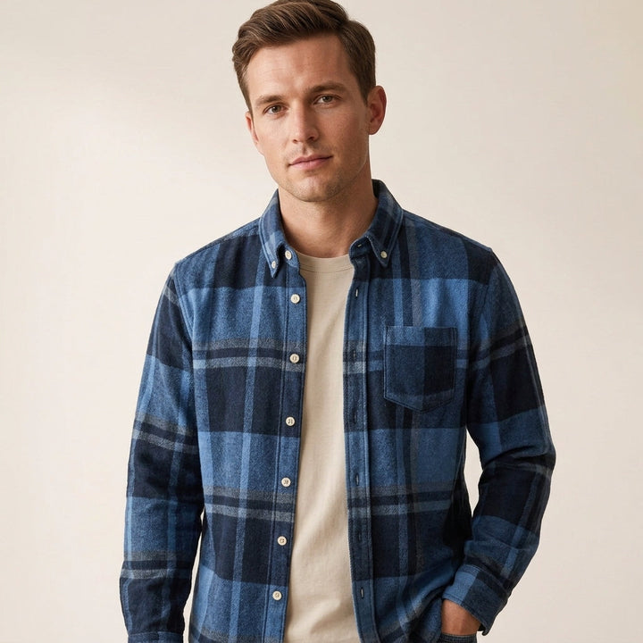 Plaid Flannel Shirt for Men