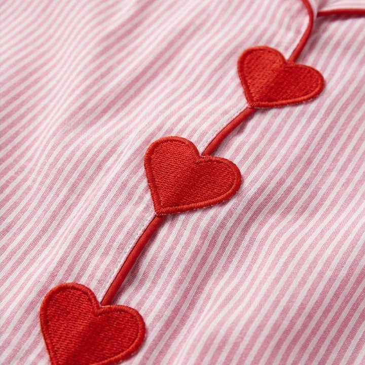 Pajama Set Two Piece Heart Button Lounge Set