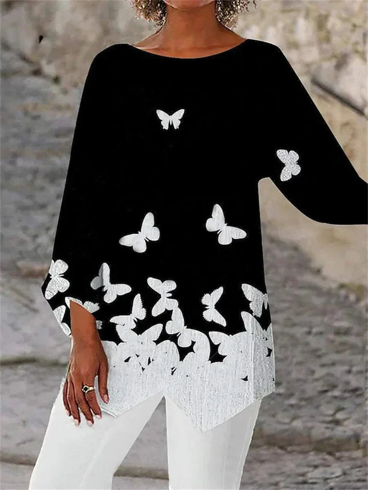 TARA – SPARKLING BUTTERFLY TUNIC TOP