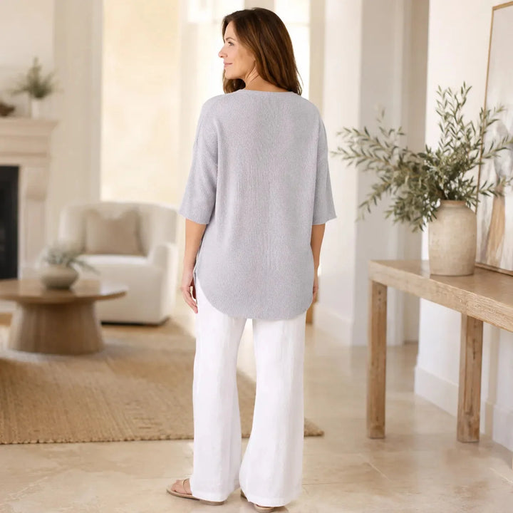 Maya | Casual and Stylish Women's Knit Tunic Top with V-Neck