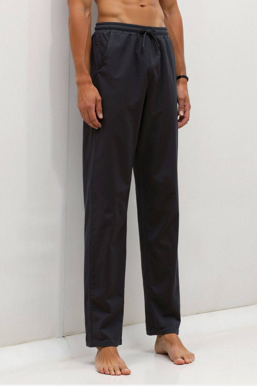 Nash™ drawstring pants by Emma & Rose Manhattan featuring a relaxed fit and casual style, shown in a neutral fabric.
