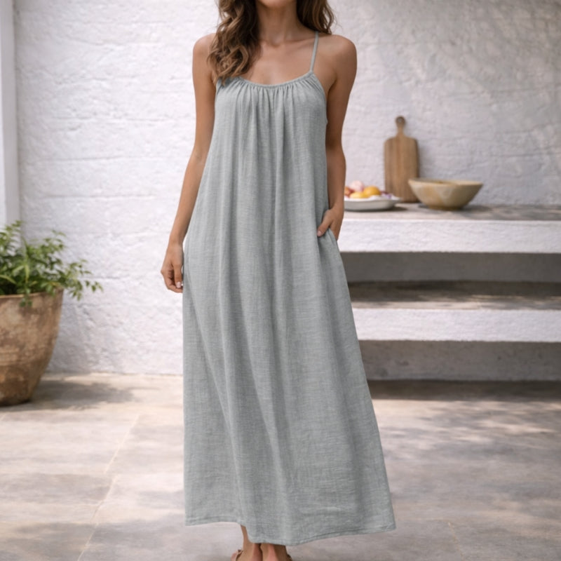 Trinidad | Women's Maxi Dress with Thin Straps and Loose Fit
