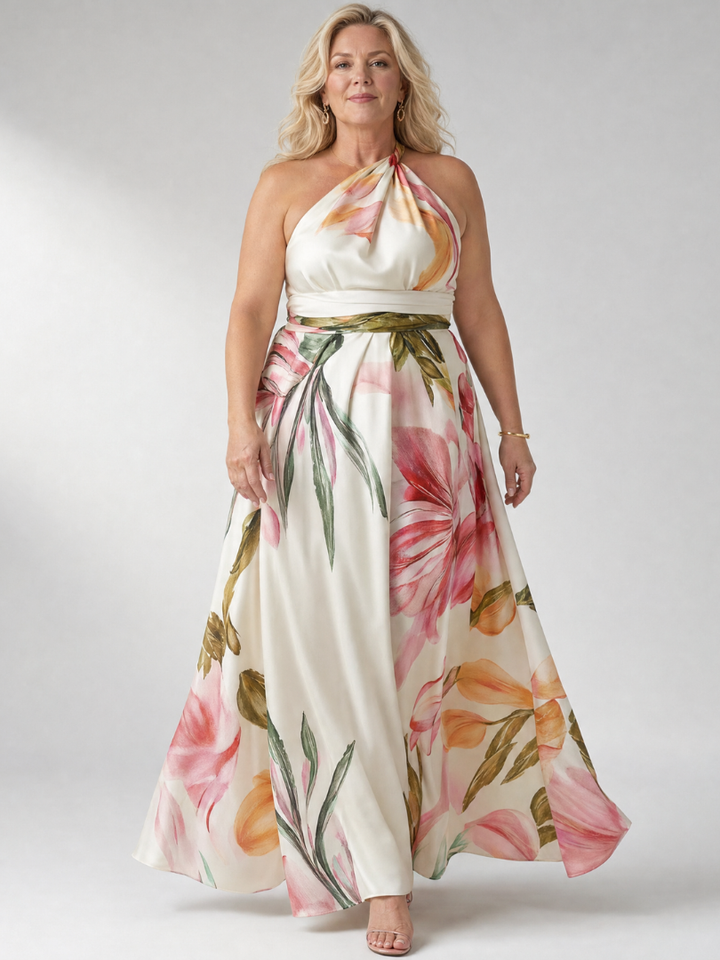 Amiel Light Floral Maxi Dress - Elena Harper