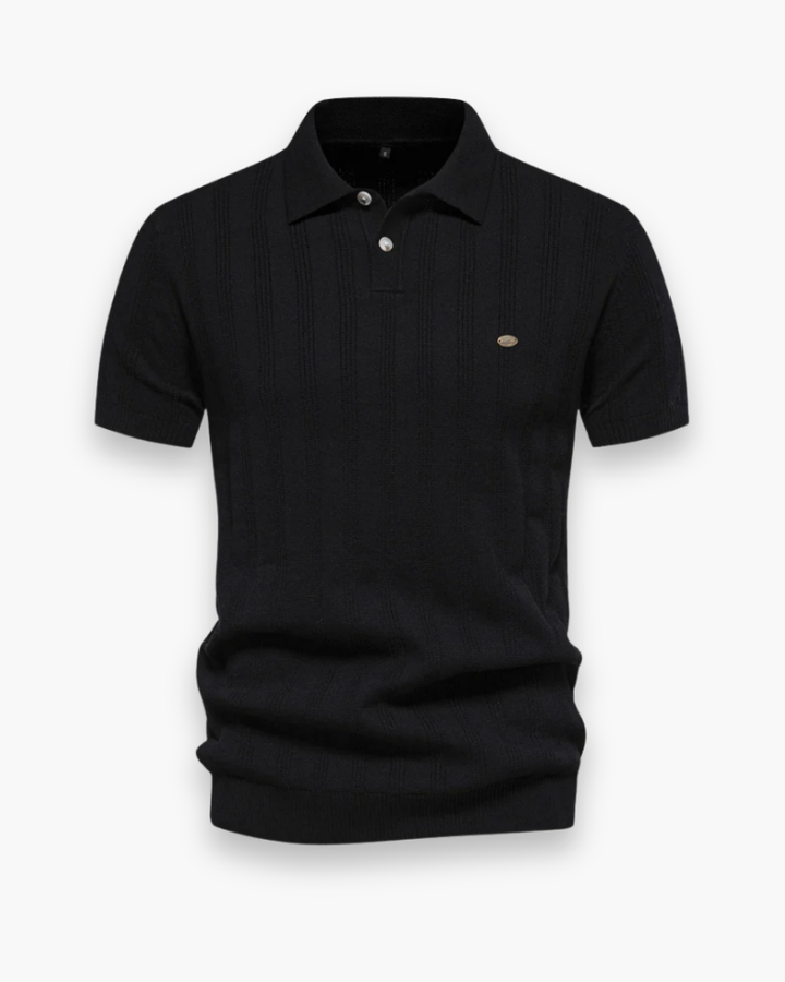 Elegant Ribbed Polo for Men | Flattering and Breathable