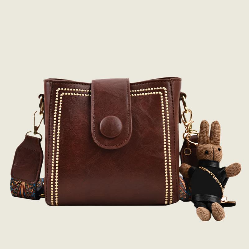 Small square women's bag in soft PU – Retro style and trendy for everyday use