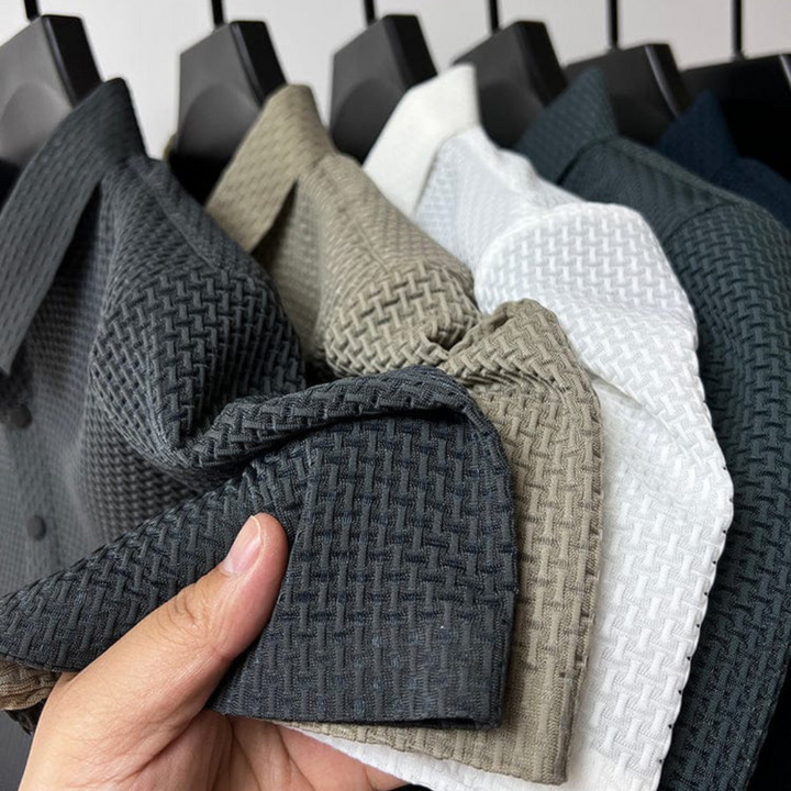 Riviero Bicolor Cotton Polo, view 9 - Elena Harper