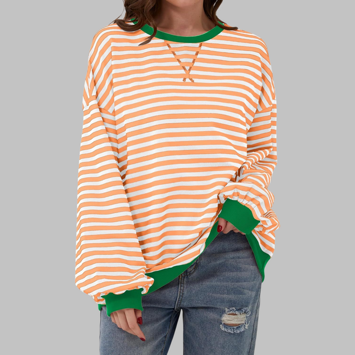 Priya - Chic Striped Pullover with Round Neck
