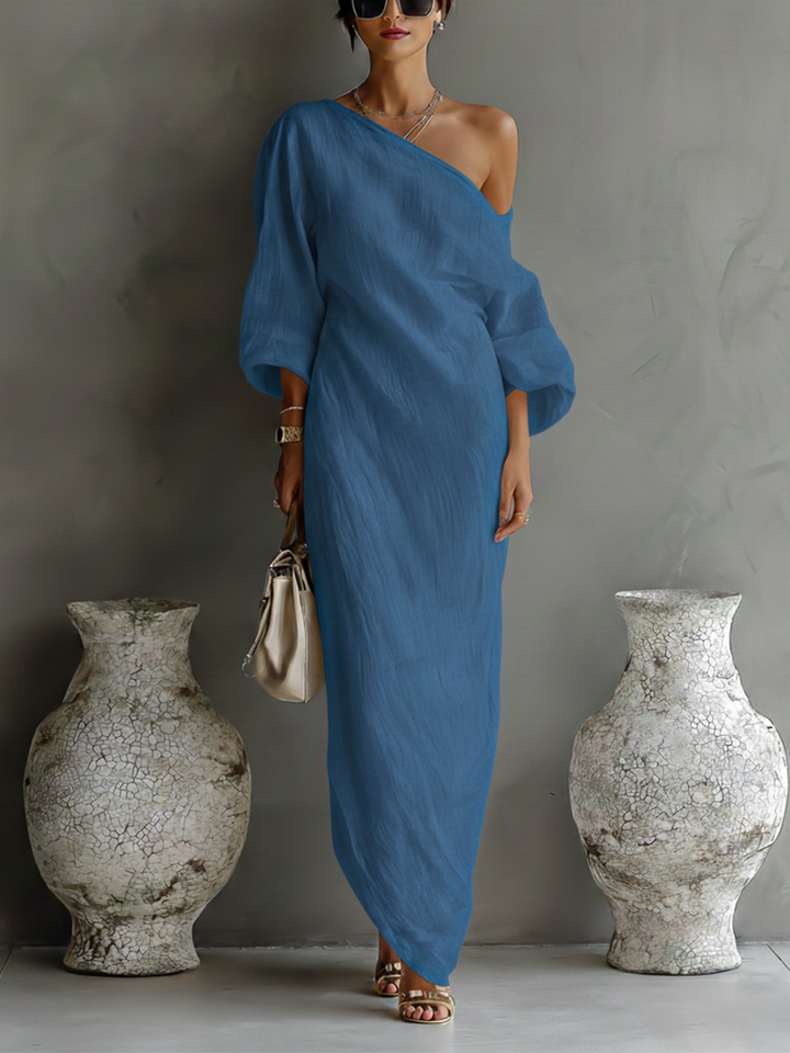 One Shoulder Flowy Maxi Dress