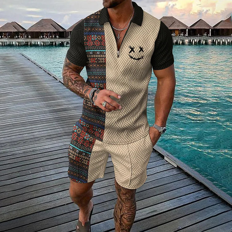 Erik | Time Traveler Polo Shirt & Shorts Set