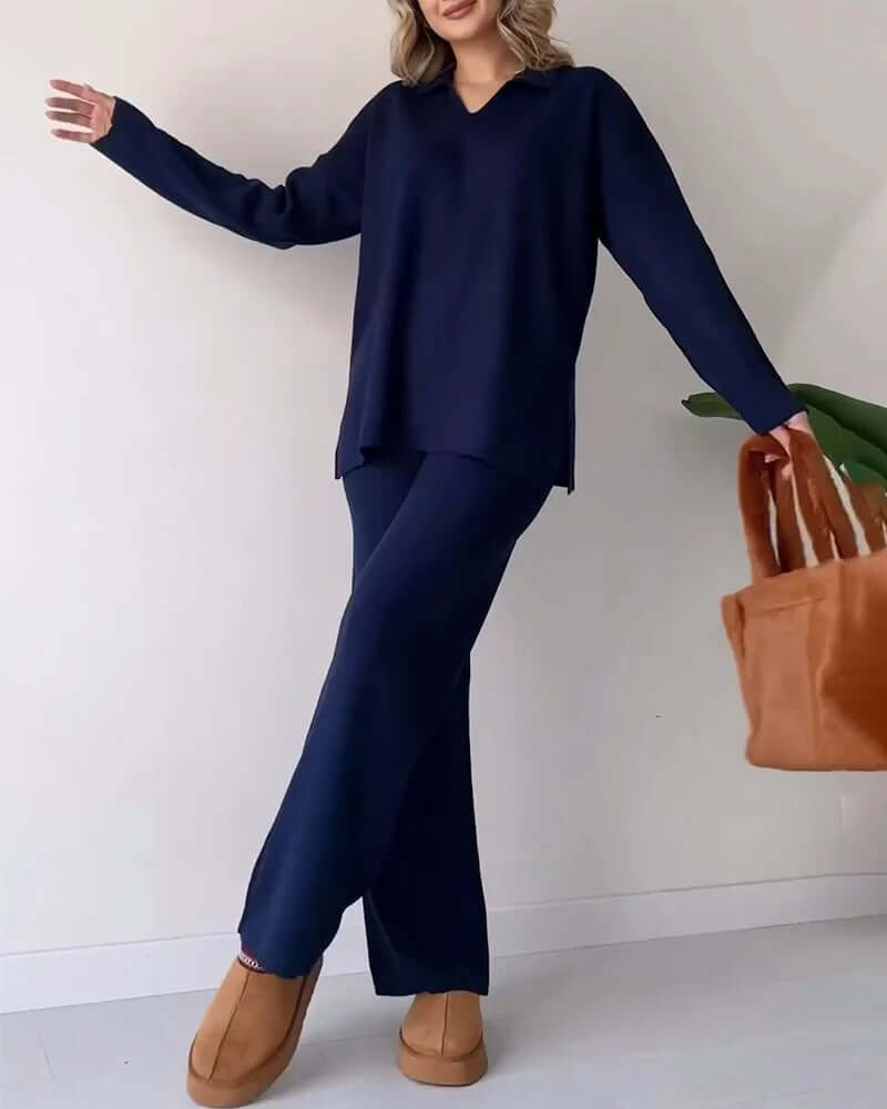 Women's Ribbed Knit Loungewear Set