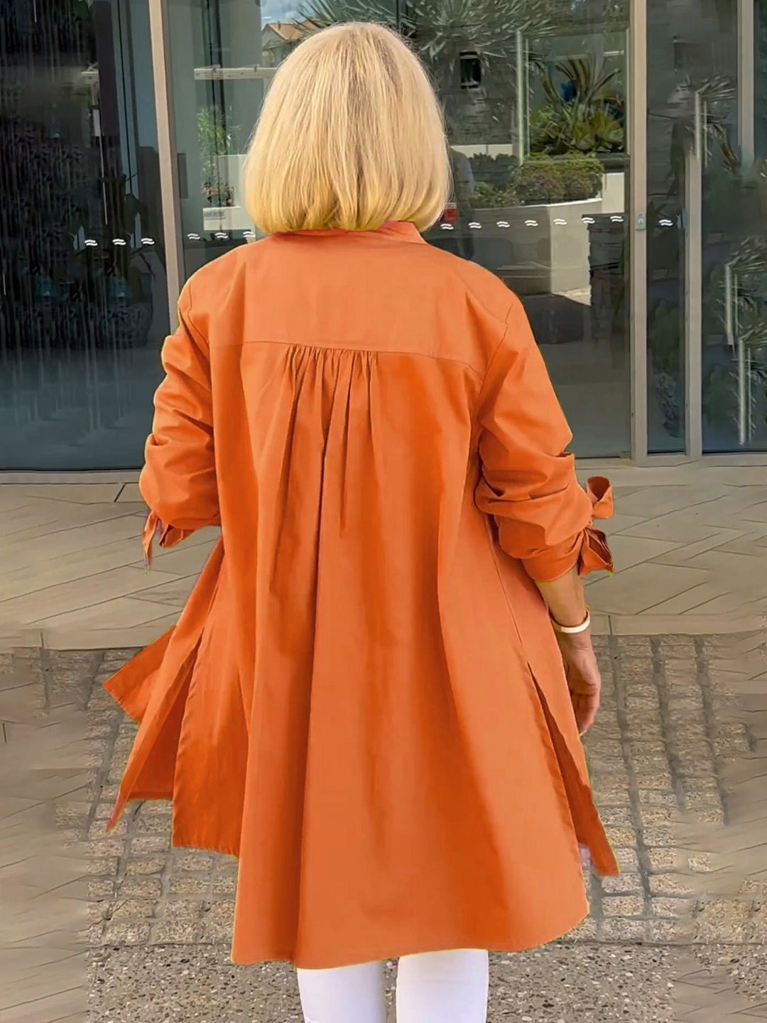 Liora™  |  Long Button-up Shirt Jacket