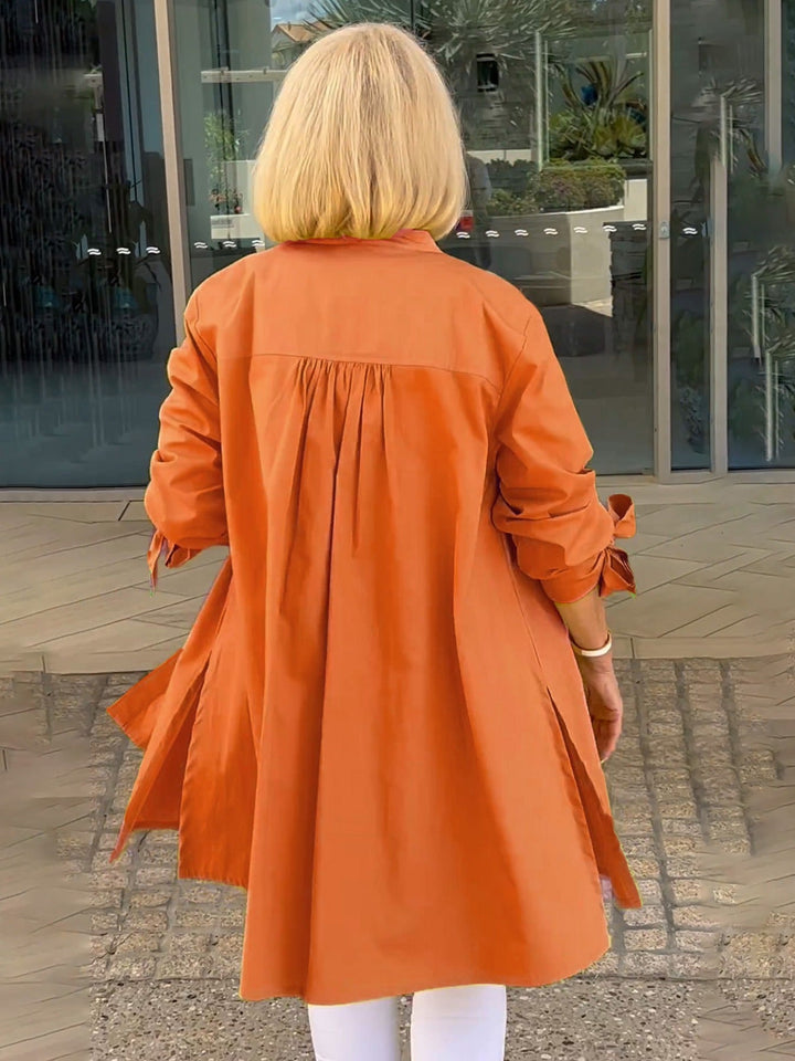 Liora™  |  Long Button-up Shirt Jacket