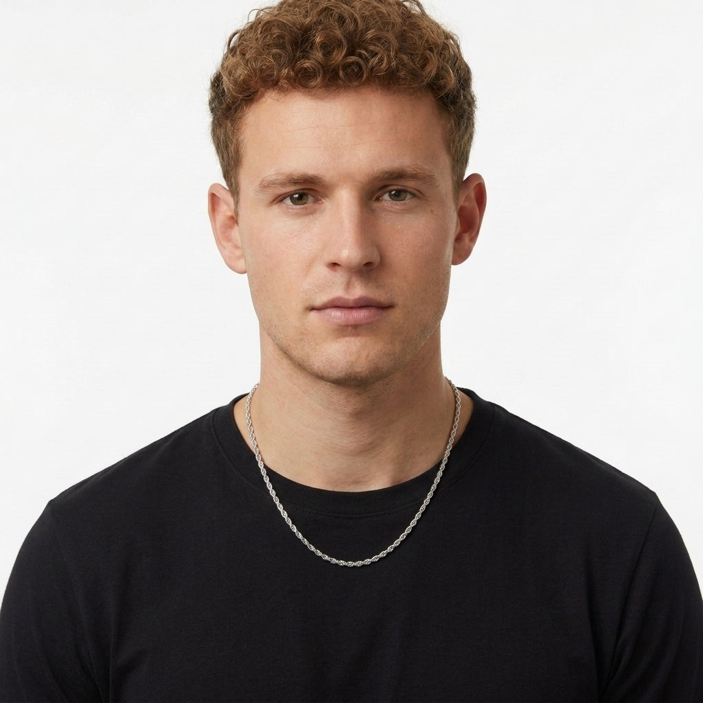 Stainless Steel Rope Chain Necklace for Men