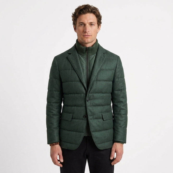 Quilted Blazer with Zipped Insert