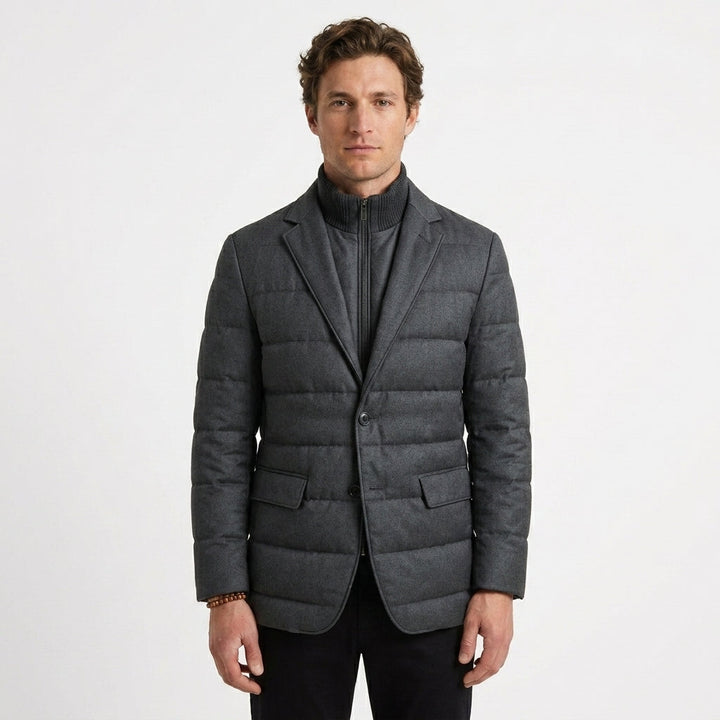 Quilted Blazer with Zipped Insert