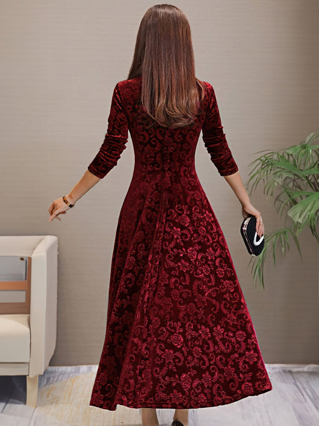 Eluned - Elegant Velvet Party Dress