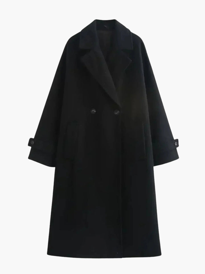 Oversized Double-Breasted Coat - Effortless Elegance