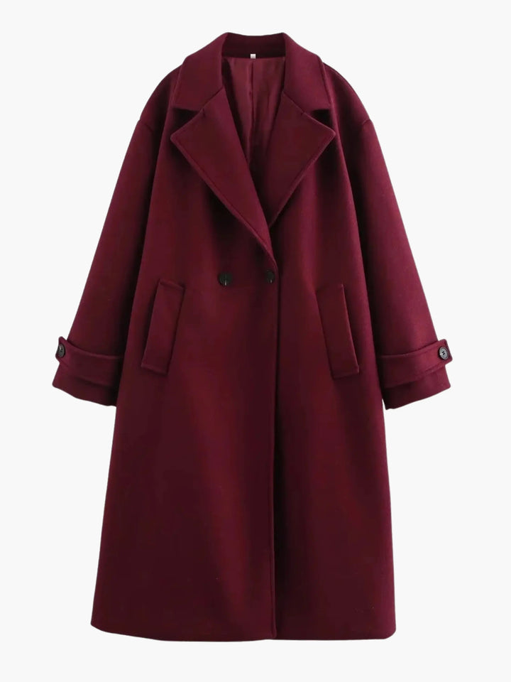 Oversized Double-Breasted Coat - Effortless Elegance