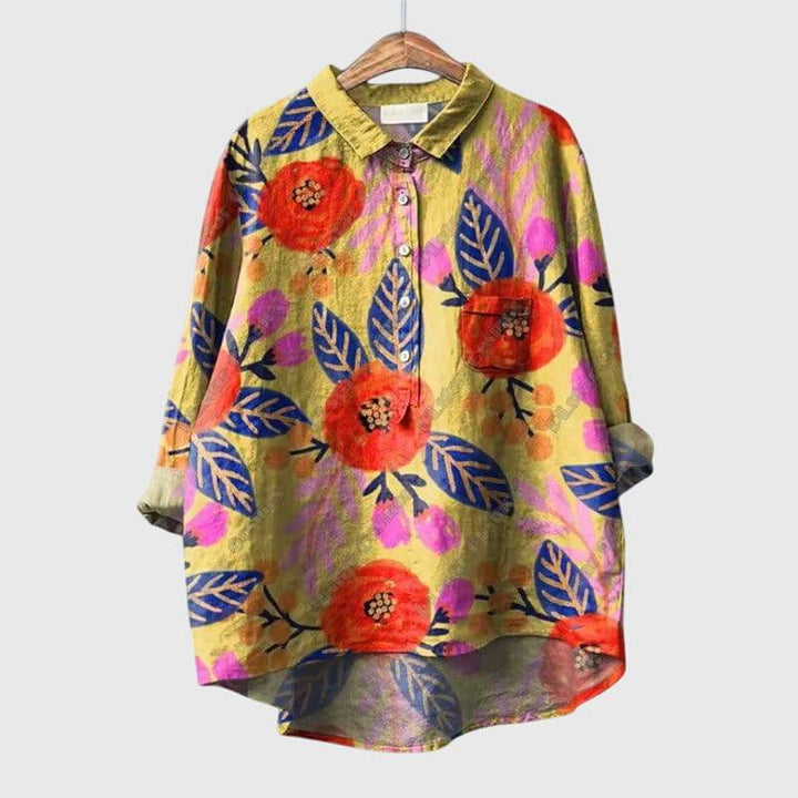 Elegant Linnea™ blouse by Emma & Rose Cape Town, featuring a stylish, lightweight fabric with a relaxed fit and delicate detailing.