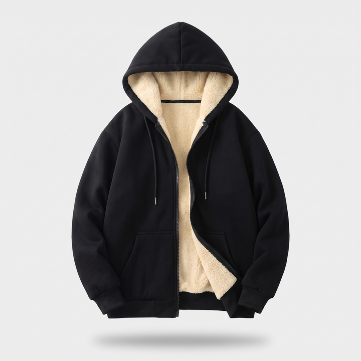 Elias | Comfortable Men's Sherpa Jacket with Hood and Soft Lining