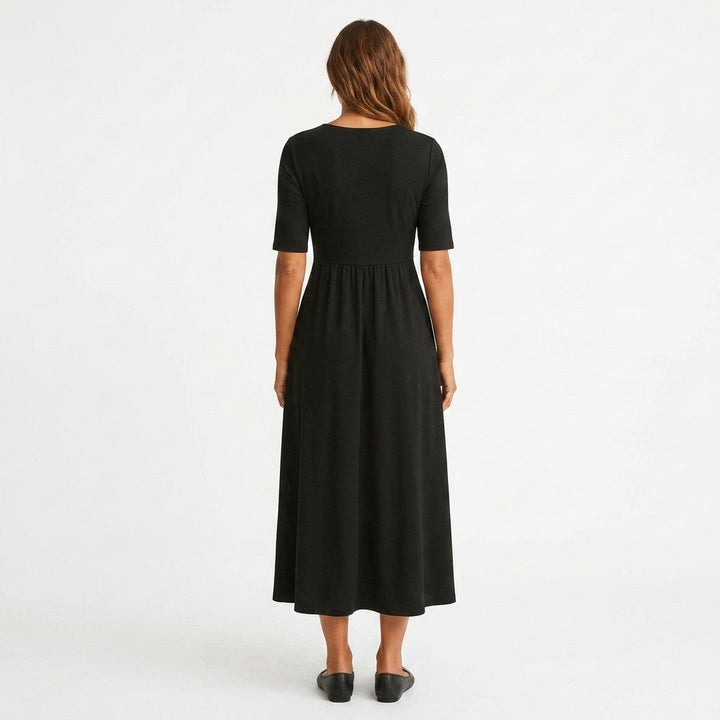 A Line Black Midi Dress Evening