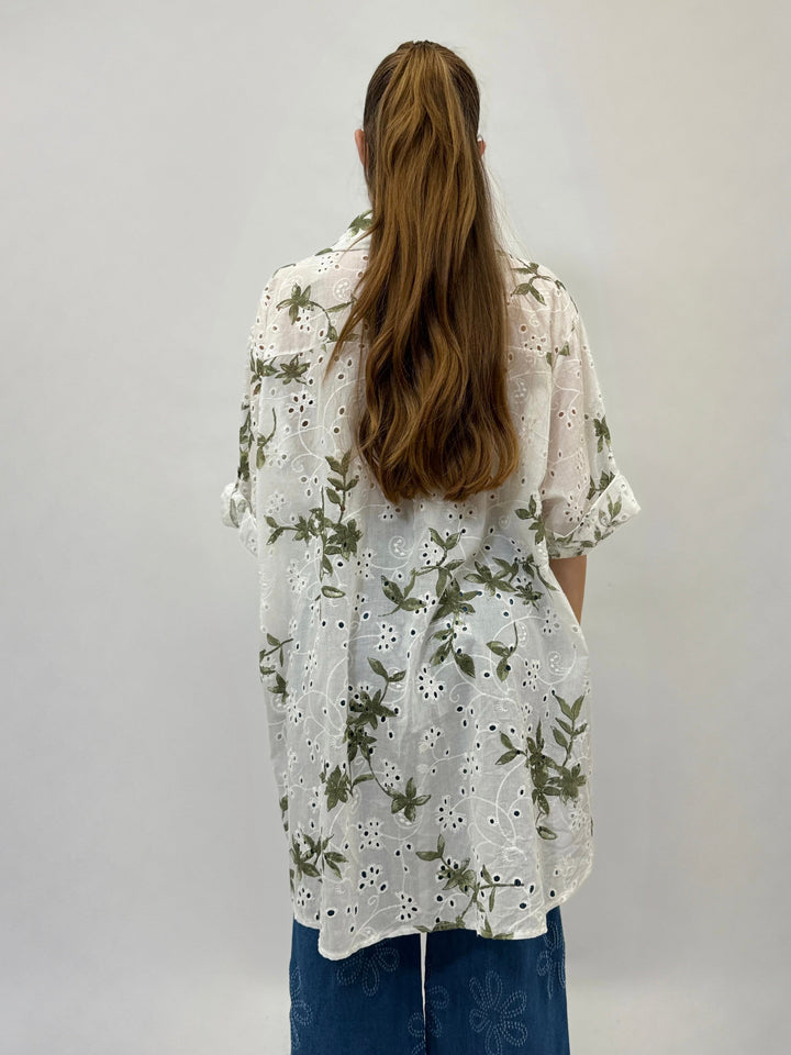 Zelda™  |  soft luxurious fabrics Shirt Floral Detail