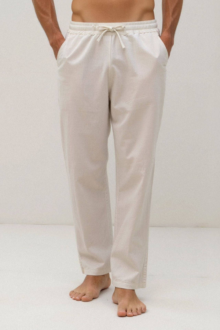 Nash™ Drawstring Pants by Emma & Rose Manhattan, featuring relaxed fit and adjustable waist in soft fabric, shown on a model.