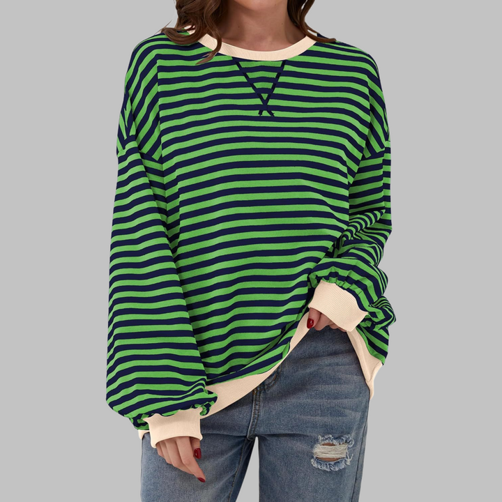 Priya - Chic Striped Pullover with Round Neck