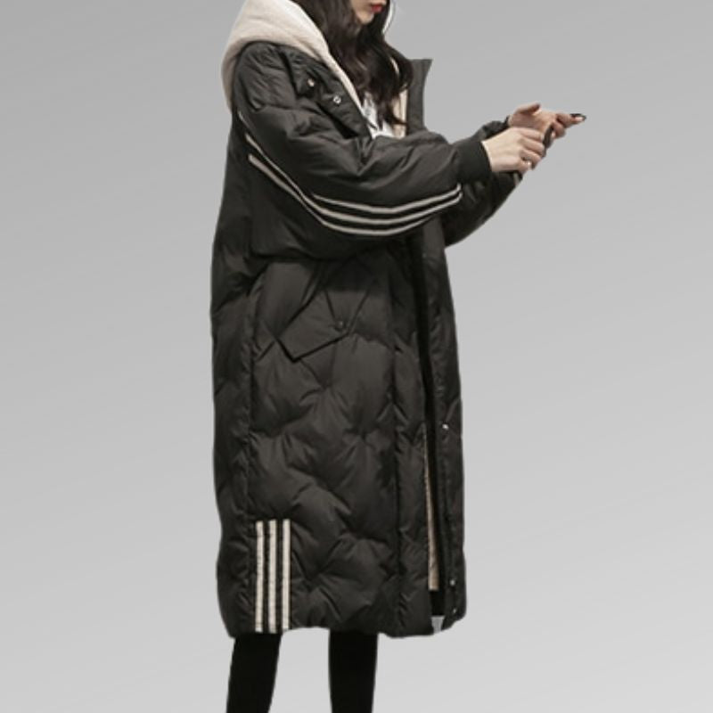 Aurélie - Chic Long Hooded Puffer Jacket