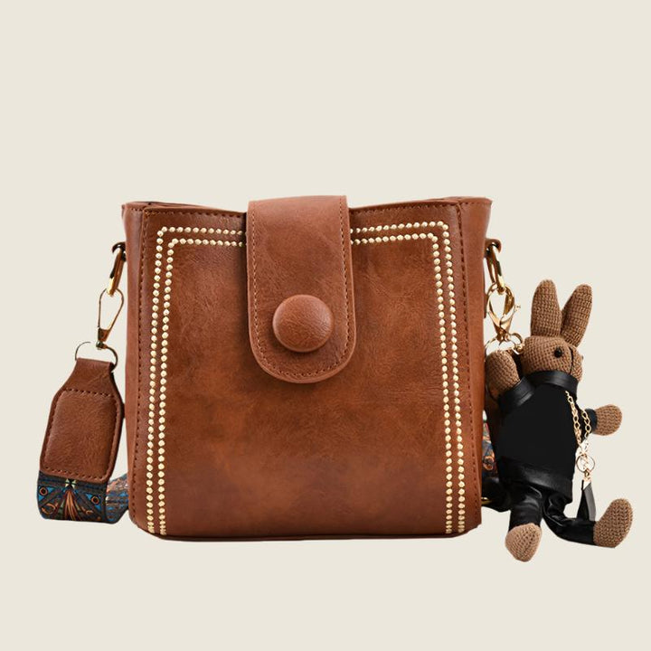 Small square women's bag in soft PU – Retro style and trendy for everyday use