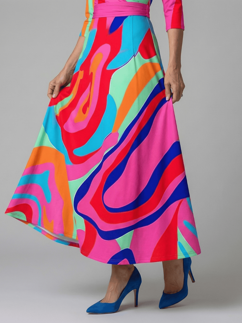Celine™ Wrap Neck Midi Dress by Emma & Rose Cape Town, featuring a stylish midi length and elegant wrap neckline.