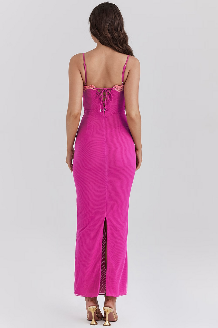 Fay | Long Lace Dress with Slit