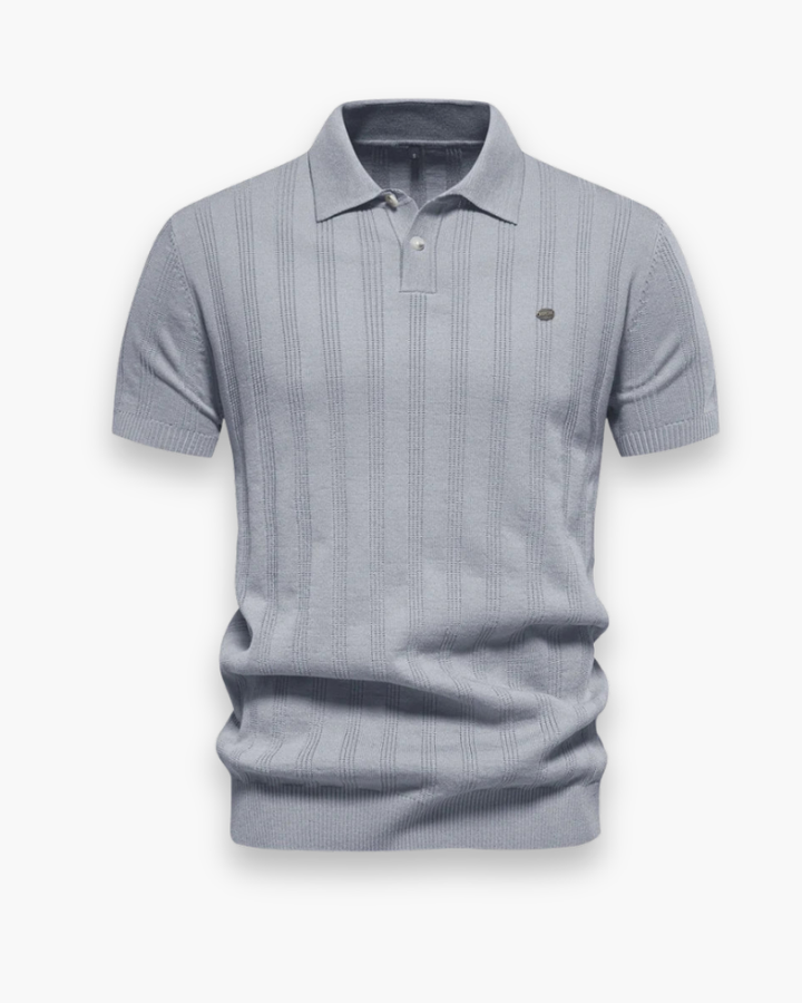 Elegant Ribbed Polo for Men | Flattering and Breathable