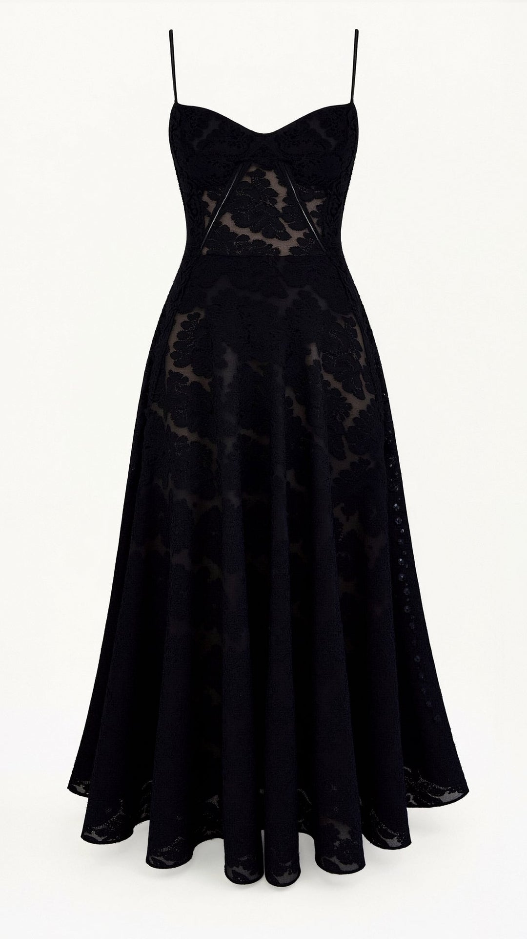 Pavia | Maxi wedding dress with thin straps and flowing design for women