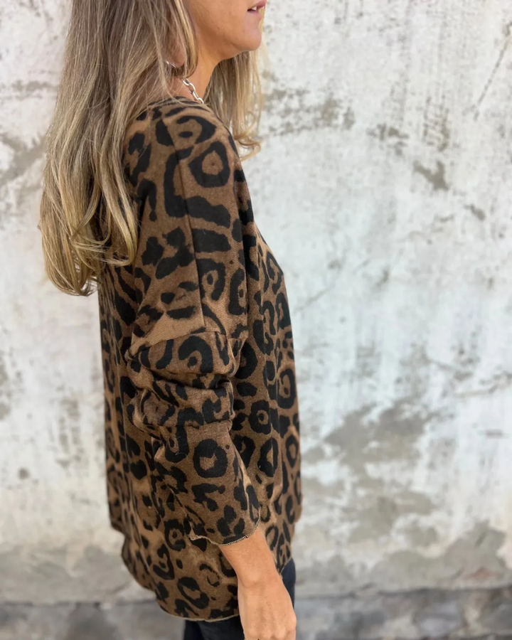 SERANA - LEOPARD PRINT BLOUSE