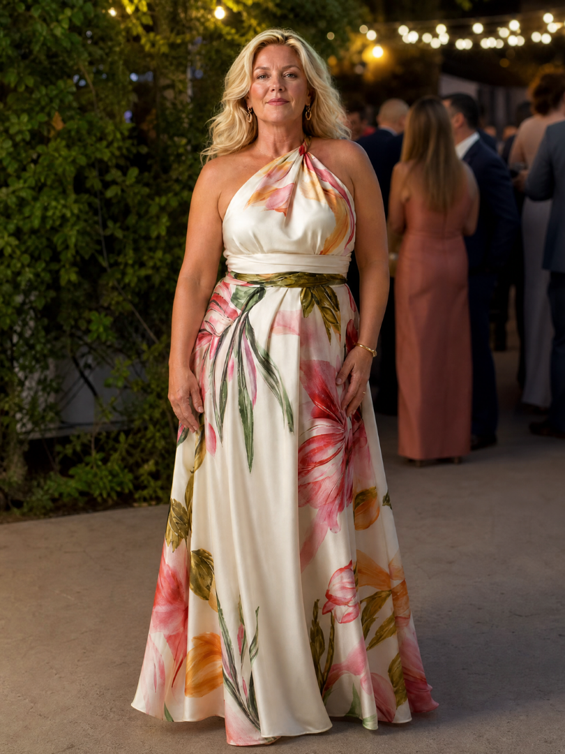 Amiel Light Floral Maxi Dress - Elena Harper