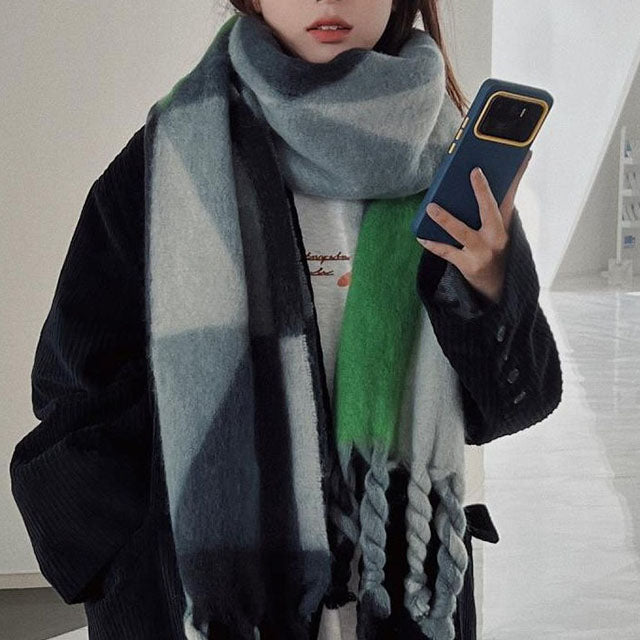 Warm Contrast Color Scarf