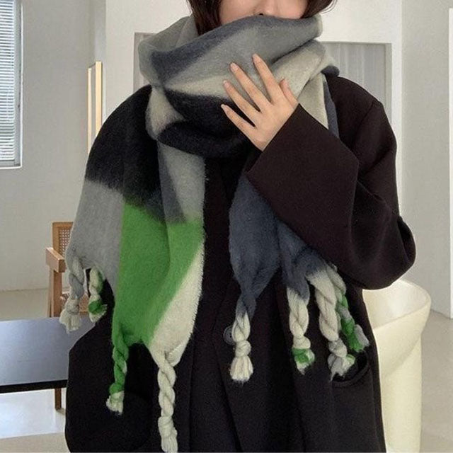 Warm Contrast Color Scarf