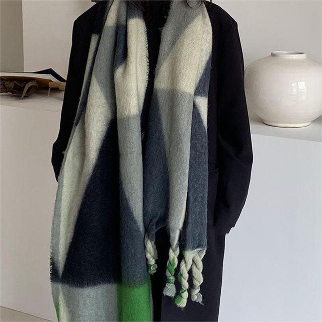 Warm Contrast Color Scarf