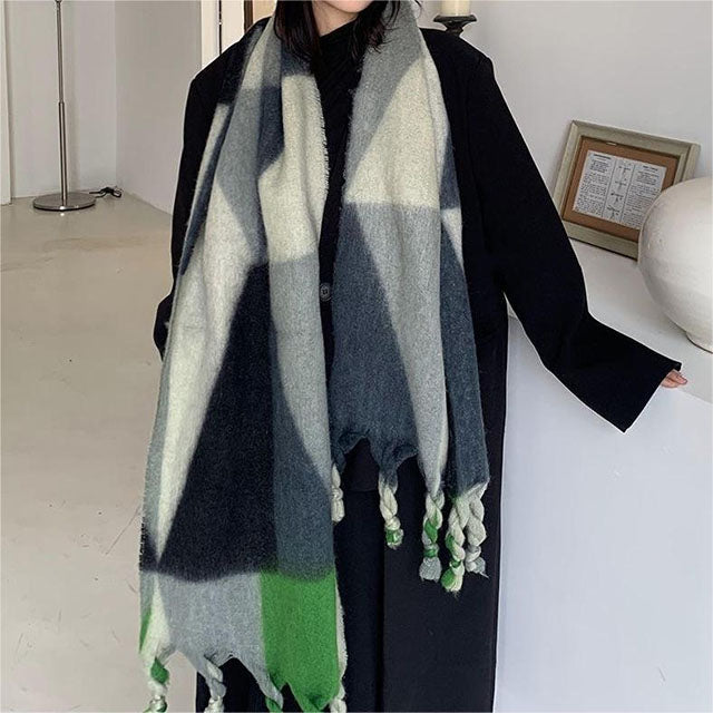 Warm Contrast Color Scarf