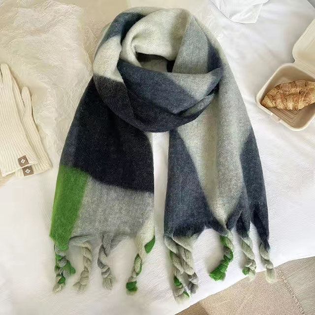 Warm Contrast Color Scarf