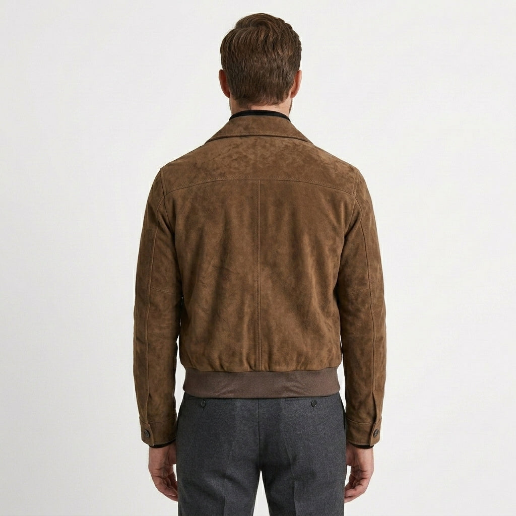 Faux Suede Smart Casual Jacket For Men