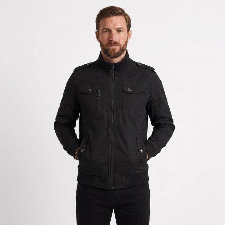 Stand Collar Bomber Jacket For Men