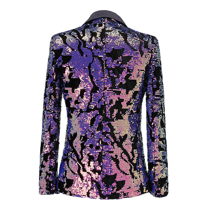 Glitter Blazer with Festive Shawl Collar for Men