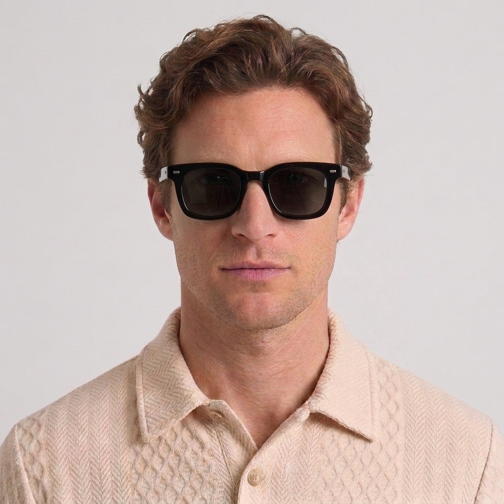 Vintage Square Acetate Sunglasses for Men