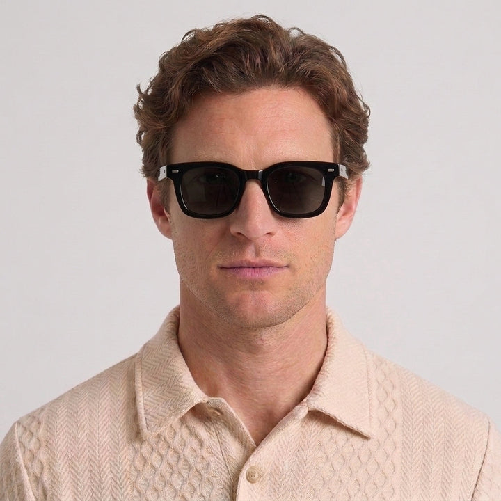 Vintage Square Acetate Sunglasses for Men